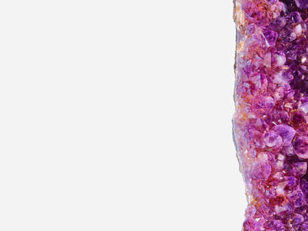 isolated light amethyst crystals stripeの写真素材