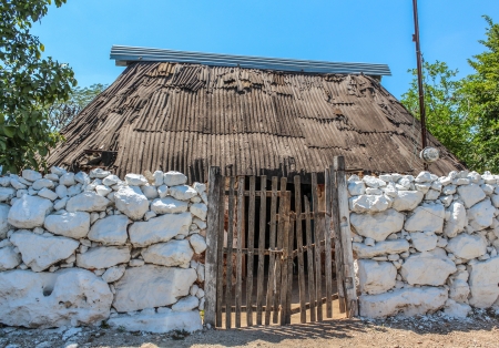 Merida,Yucatan, Mexico - March 30, 2013: Typical Home of the Yucatan Peninsula ethnic Mayasのeditorial素材