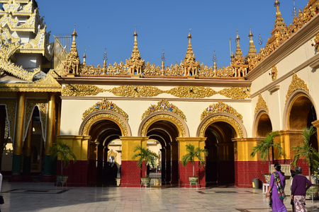 Mahamuni Temple in Mandalay, Myanmarの写真素材