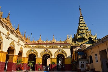 Mahamuni Temple in Mandalay, Myanmarの写真素材