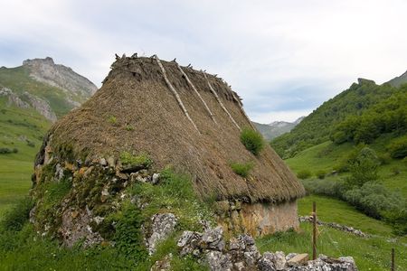 Chozo in the natural park of Somiedo, Asturias (Spain)の写真素材