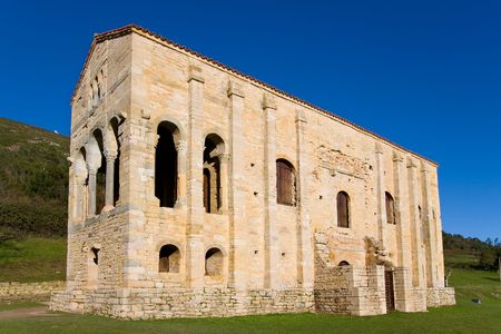 Side of Santa Maria del Naranco, Asturias (Spain)の写真素材