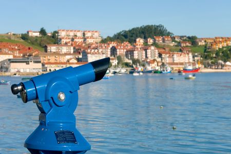 San Vicente de la Barquera, Cantabria (Spain)の写真素材