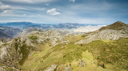 Port to the lakes of Covadonga, Principado de Asturias (Spain)の写真素材