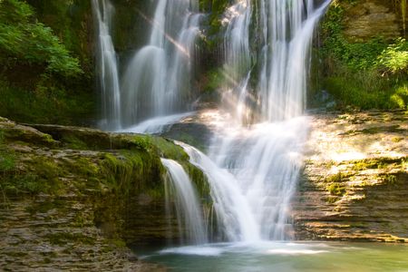 Waterfall of Peñaladros, Cozuela, Burgos (Spain)