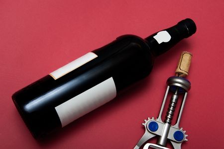 Still-life with a wine bottle の写真素材