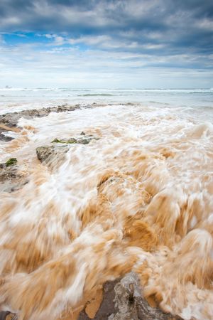 Sea in the beach of Liencres, Cantabria, Spain