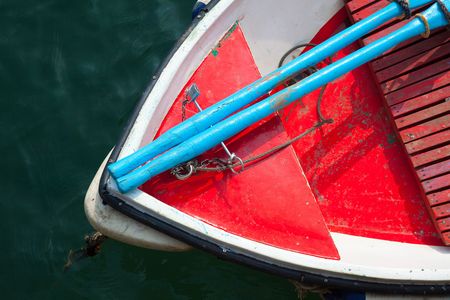 Boat in the port of Zierbena, Bizkaia, Spainの写真素材