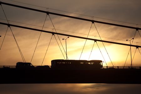 Bridge over the Bosforo, Istanbul, Turkeyの写真素材