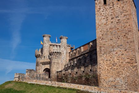 Castle of the templars, Ponferrada, Leon, Spainの写真素材