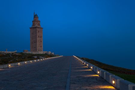 Hercules tower, A Coruña, Galicia, Spainの写真素材