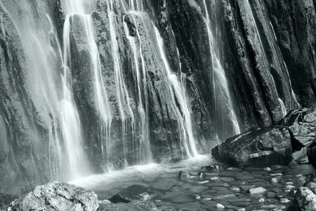 Waterfall of Collados del Ason, Cantabria, Spainの写真素材