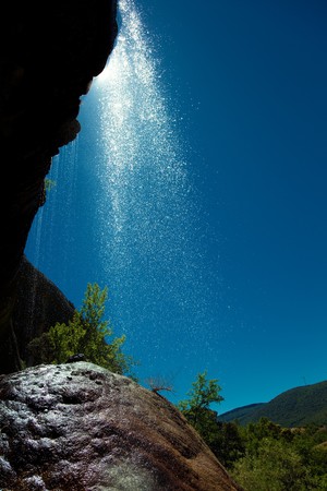 Waterfall of La Mea, Burgos, Castilla y Leon, Spainの写真素材