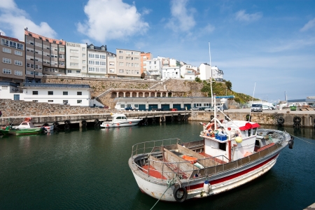 Port of Malpica, La Coruña, Galicia, Spainの写真素材