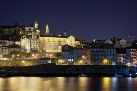 Porto at night, Portugalの写真素材