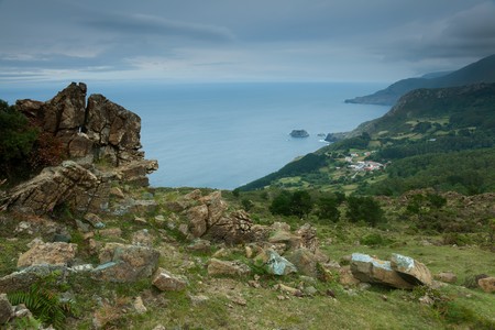 Landscape of A Capelada, Galicia, Spainの写真素材