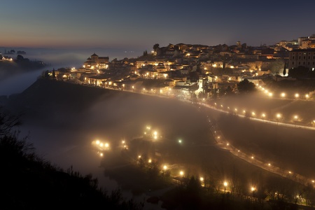Get dark in Toledo, Castilla la Mancha, Spainの写真素材