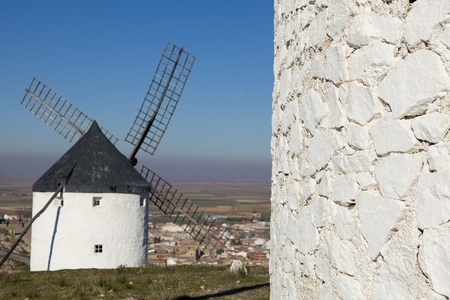 Windmill in Consuegra, Castilla la Mancha, Spainの写真素材