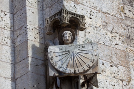 Sundial in the cathedral of Chartres, Eure y Loir, Franceのeditorial素材