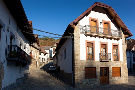 Street of Ezcaroz, Navarra, Spainのeditorial素材