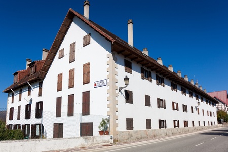 Street of Burguete, Navarra, Spainのeditorial素材