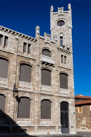 Ancient building of Correos, Leon, Castilla y Leon, Spainの写真素材