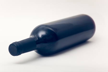 Bottle of wine in white backgroundの写真素材