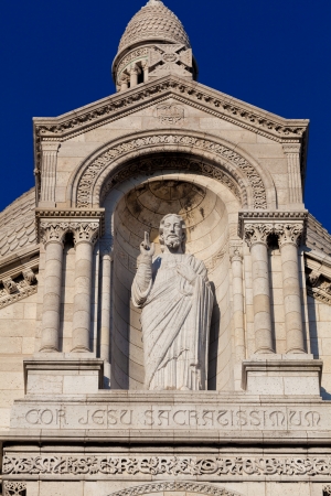 Christ in the Sacre Coeur, Montmarte, Paris, Franceの写真素材