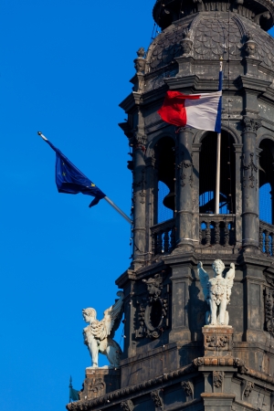 Tower of the city council, Paris, Franceの写真素材