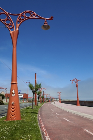Promenade of La Coru, Galicia, Spainの写真素材