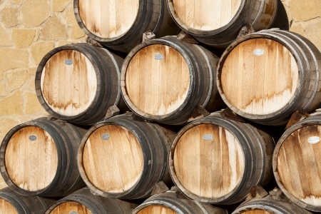 Barrels of wine, Samaniego, Alava, Spainのeditorial素材