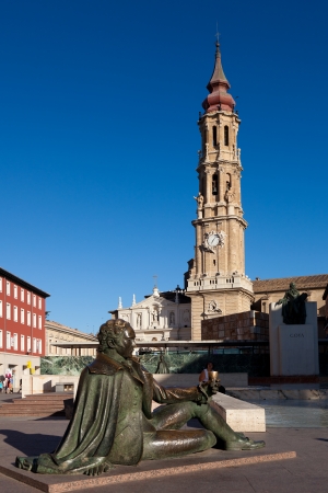 Pilar square, Zaragoza, Spainのeditorial素材