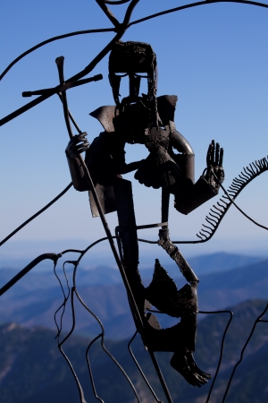 Balcony of Santiago, Pe de Francia, Salamanca, Castilla y Leon, Spainの写真素材