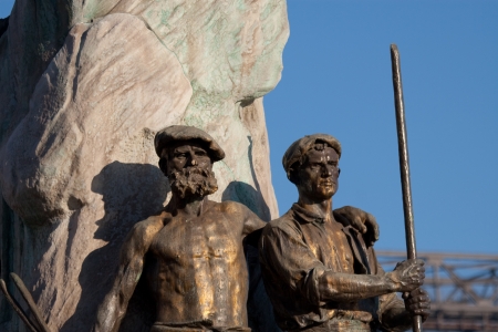 Sculpture in Portugalete, Bizkaia, Basque Country, Spainの写真素材