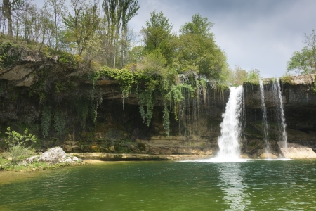 Waterfall of Pedrosa de Tobalina, Burgos, Castilla y Leon, Spainの写真素材