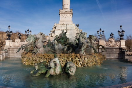 Monument aux girondins, Bordeaux, Gironde, Aquitaine, Franceのeditorial素材