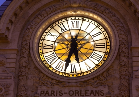 Clock in the museum of Orsay, Paris, Ile de France, France