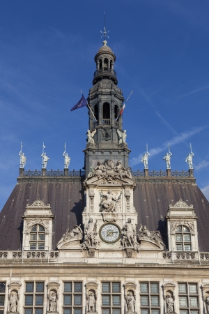 Hotel de Ville, Paris, Ile de France, Franceのeditorial素材