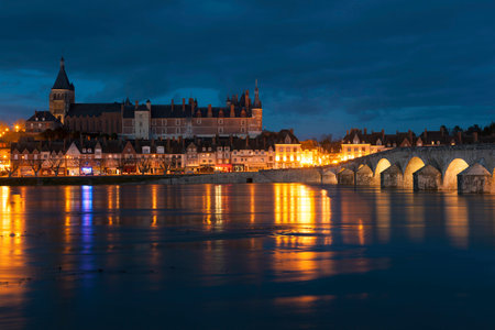 View of Gien, Loiret, Franceの写真素材