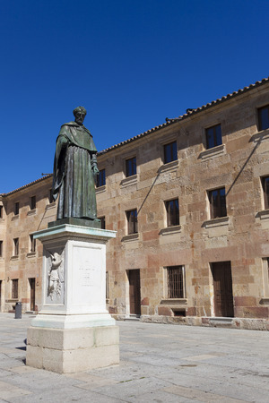 Sculpture of Fray Luis de Leon, Salamanca, Castilla y Leon, Spainの写真素材