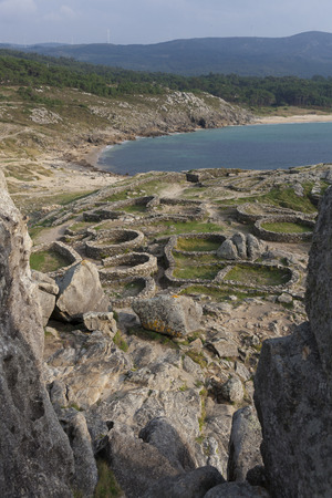 Castro de Baroña, Porto Do Son, La Coruña, Galicia, Spain.の写真素材