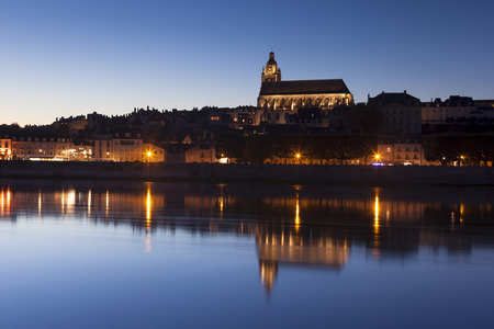 Blois at night, Loire et cher, Centre, Franceの写真素材