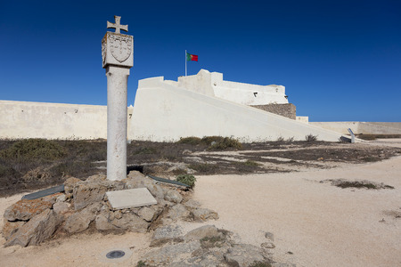 Fortress of Sagres, Cabo de Sao Vicente, Algarve, Portugalのeditorial素材