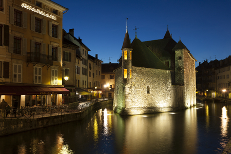 Palais de l'Île, Annecy, Savoie, Rhône-Alpes, Franceの写真素材