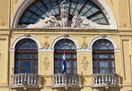 Croatian National Theatre building, Split, Dalmatia, Croatiaの写真素材