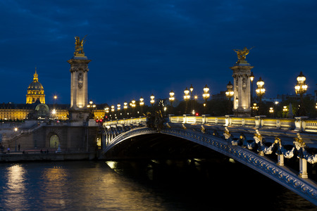 Alexandre III bridge, Paris, Ile-de-france, Franceの写真素材