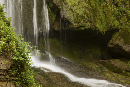 Waterfall in Autoire, Lot department, Occitanie, France
