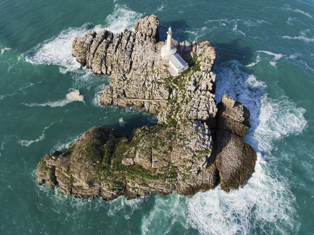 Mouro island, Santander, Cantabria, Spainの写真素材