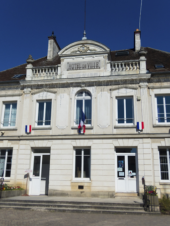 City hall of Crecy la Chapelle, Seine-et-Marne, Ile-de-France, Franceの写真素材