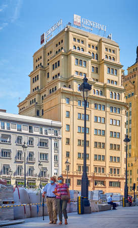 Madrid, Spain - june 25, 2020: building of the Generali insurance company in Madrid.のeditorial素材